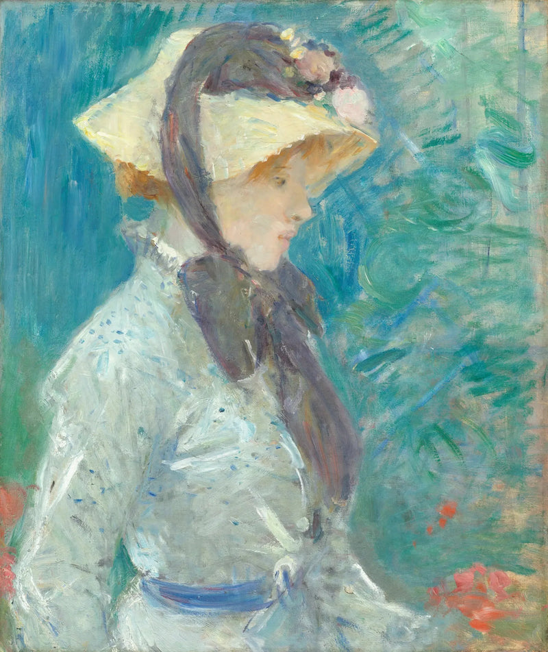 Junge Frau mit Strohhut - Berthe Morisot