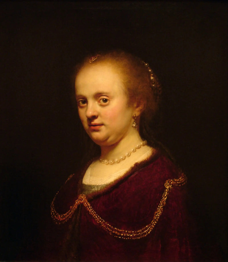 Junge Frau mit einer goldenen Kette - Rembrandt