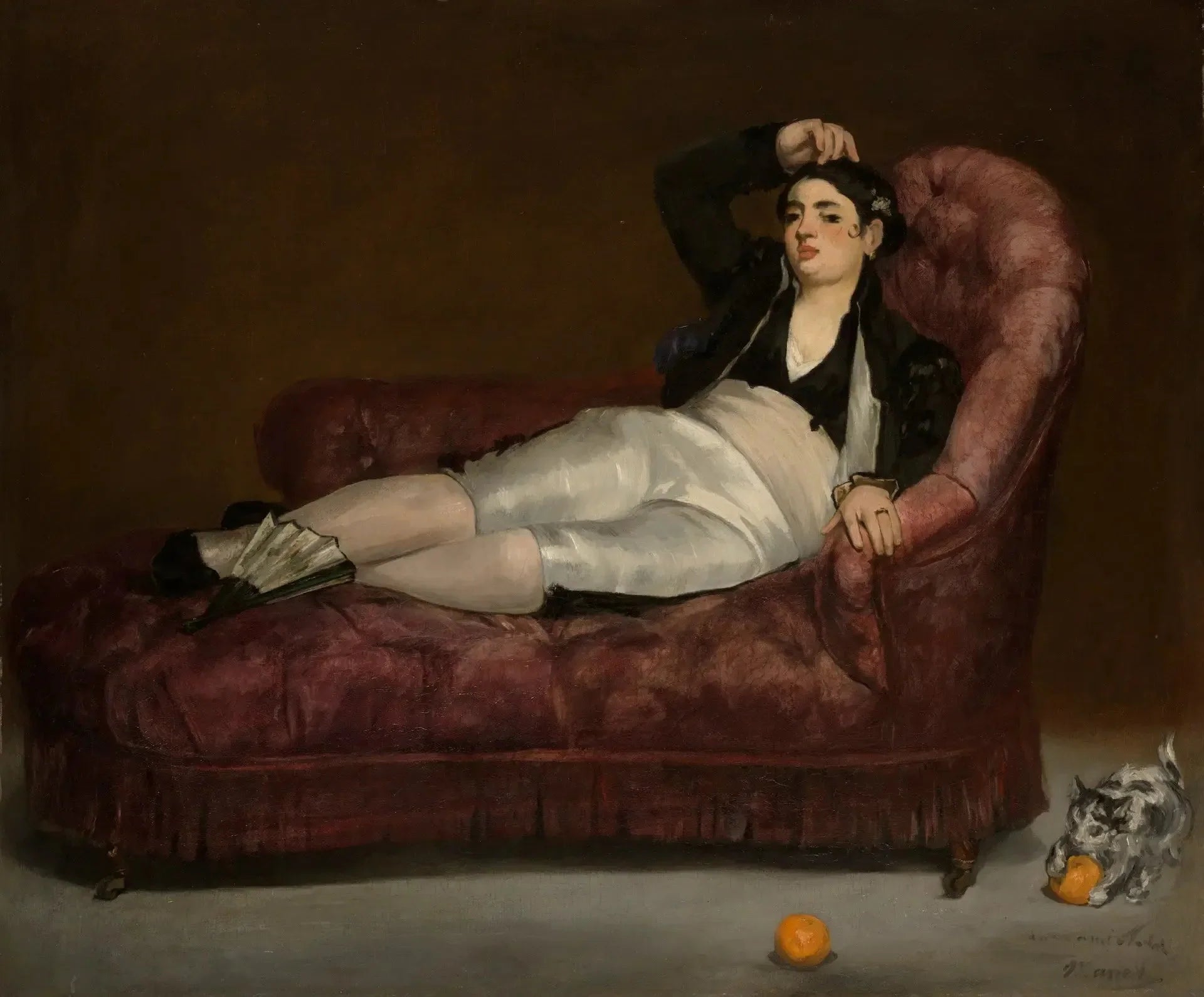 Jeune Femme couchée en costume espagnol - Édouard Manet image 1 copie peinte à la main à l’huile