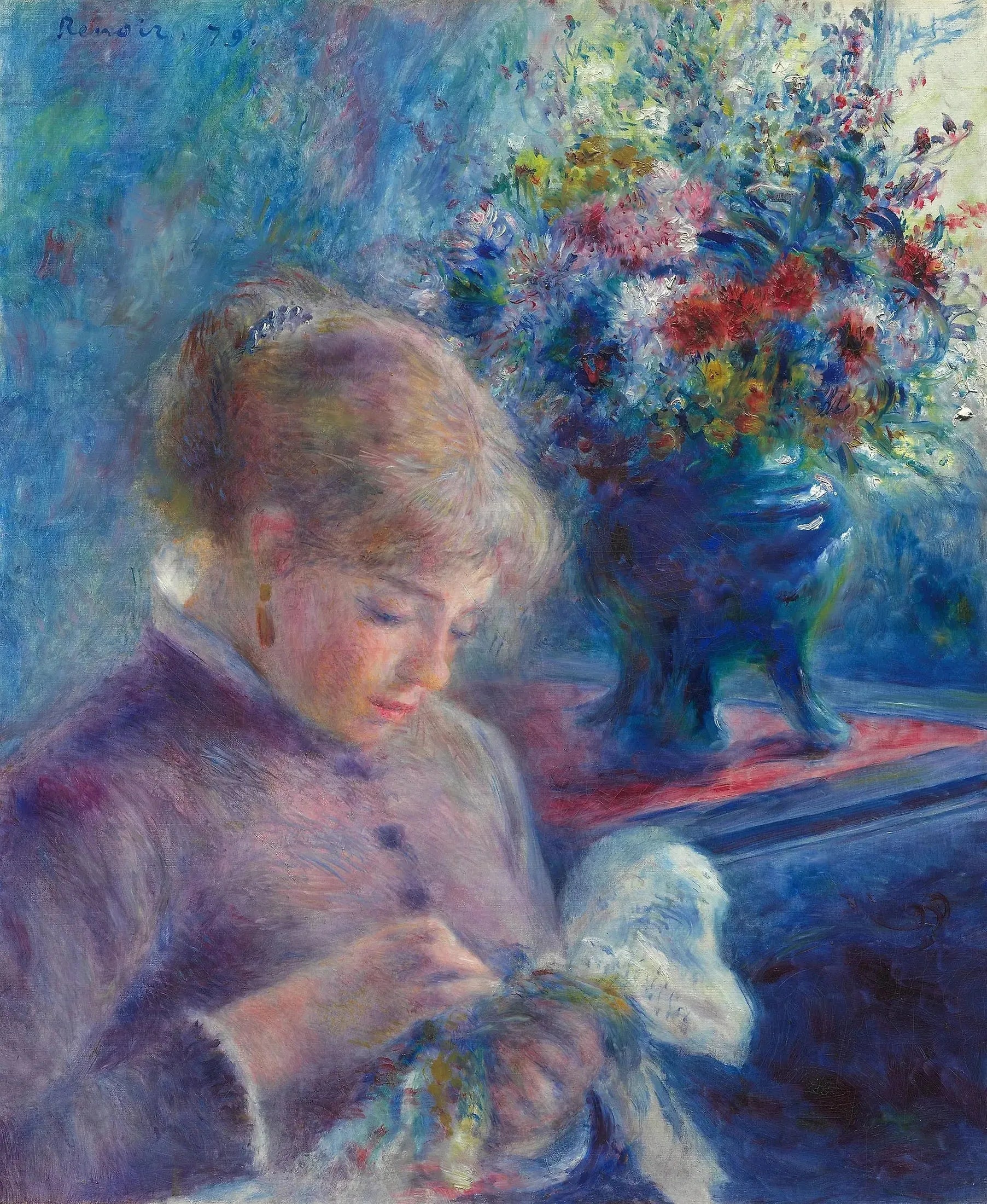 Jeune Femme cousine - Pierre-Auguste Renoir image 1 tableau peint à l’huile sur toile