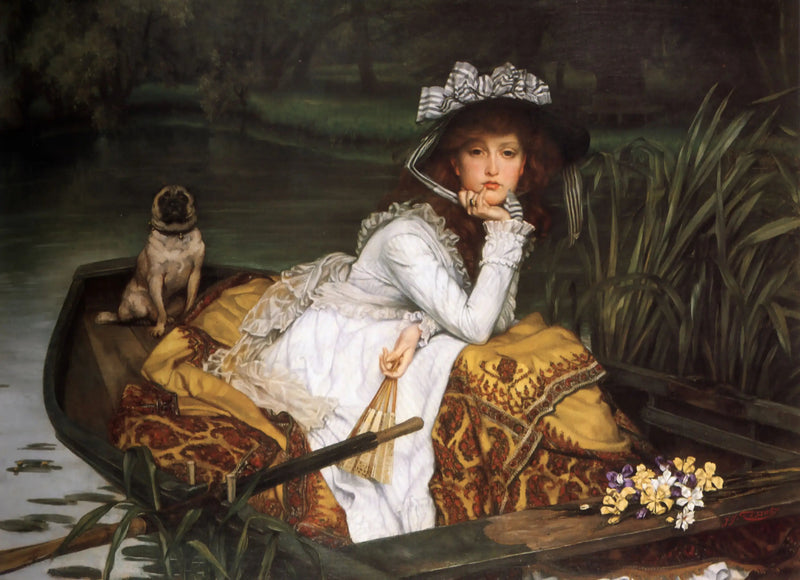 Junge Frau in einem Boot - James Tissot