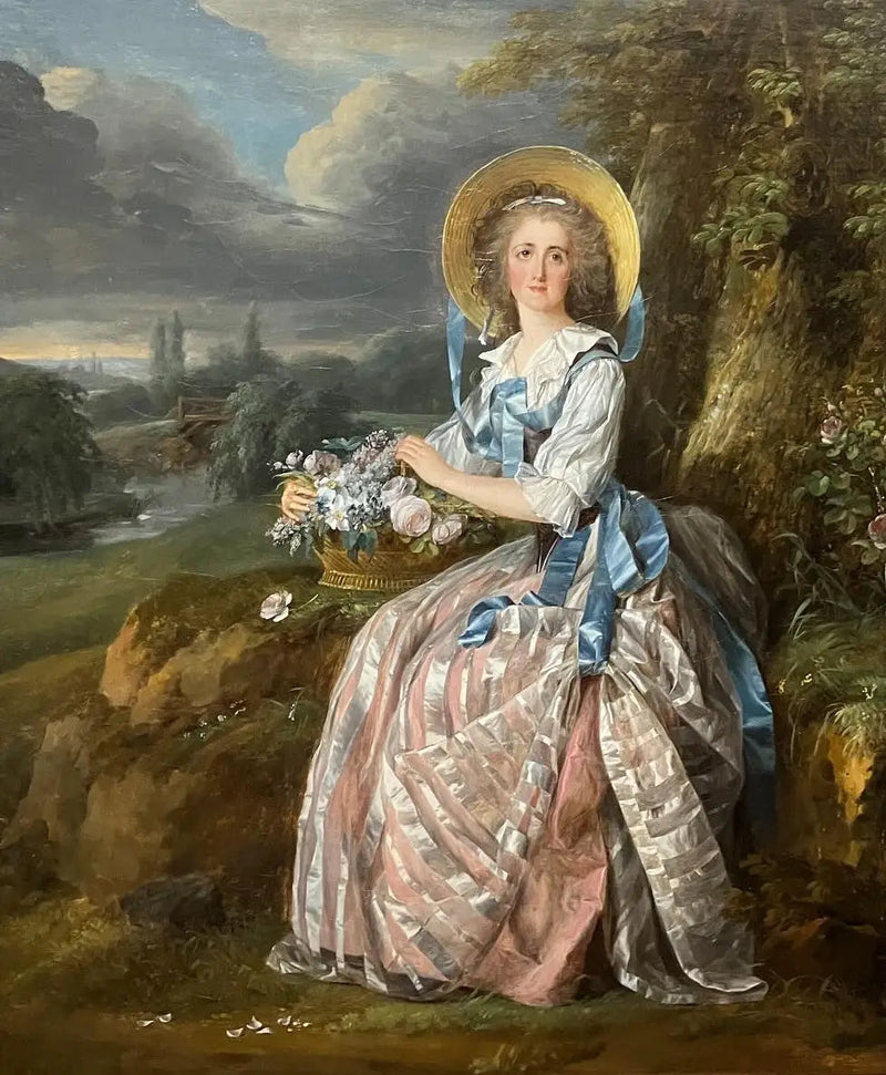 Junge Frau in einer Landschaft - Marie-Guillemine Benoist