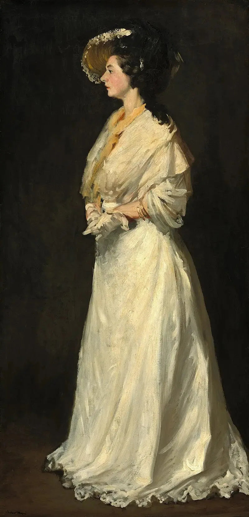 Junge Frau in Weiß - Robert Henri