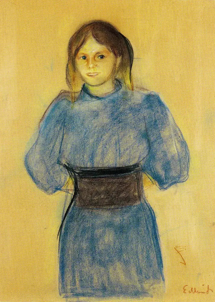 Junge Frau in Blau - Edvard Munch