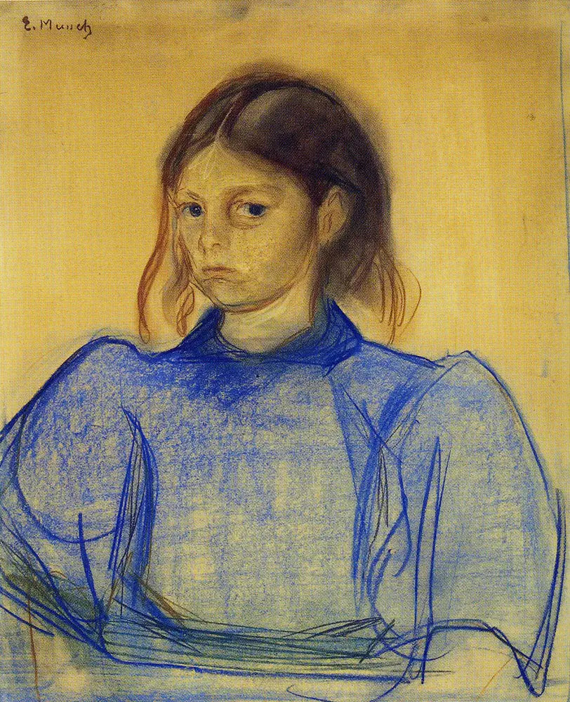 Junge Frau in Blau - Edvard Munch
