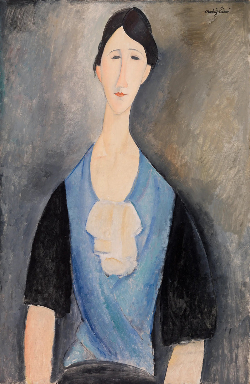 Junge Frau in Blau (Giovane donna in azzurro) - Amedeo Modigliani