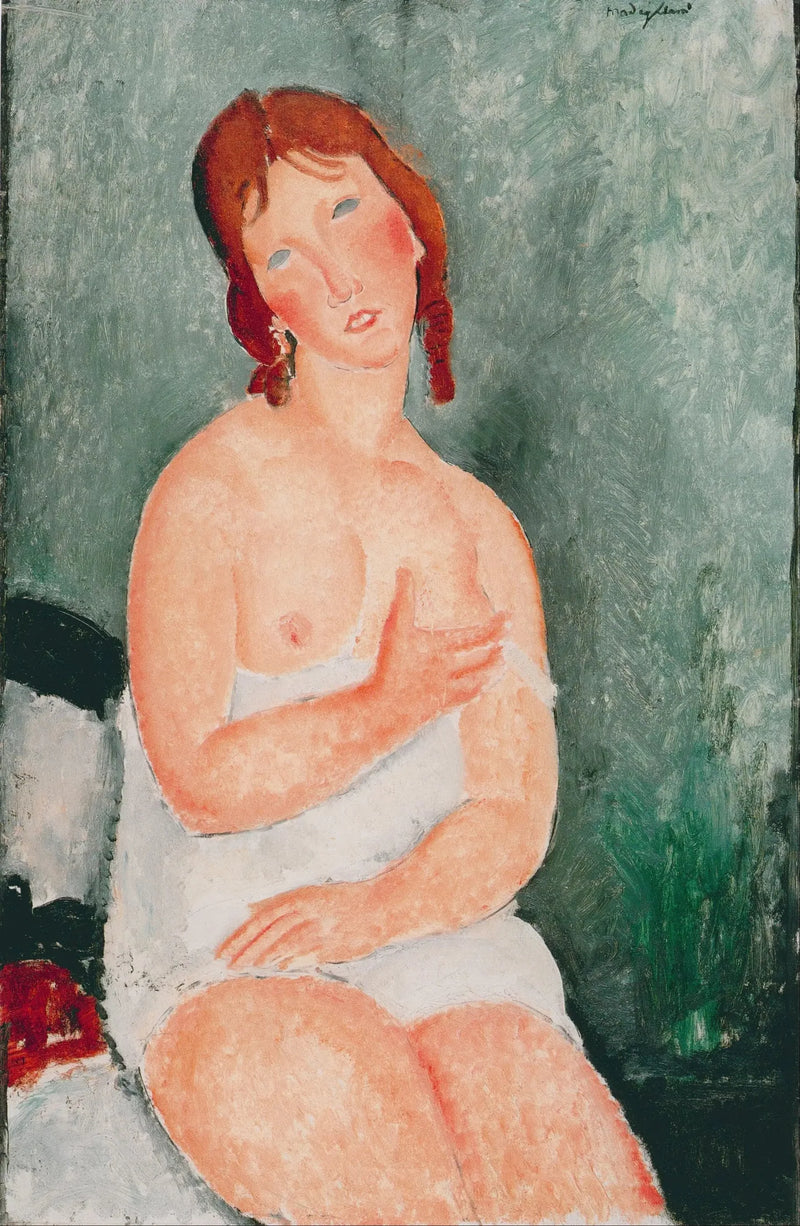 Junge Frau im Hemd - Amedeo Modigliani