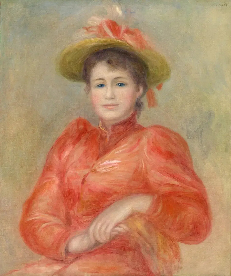 Junge Frau im roten Kleid - Pierre-Auguste Renoir