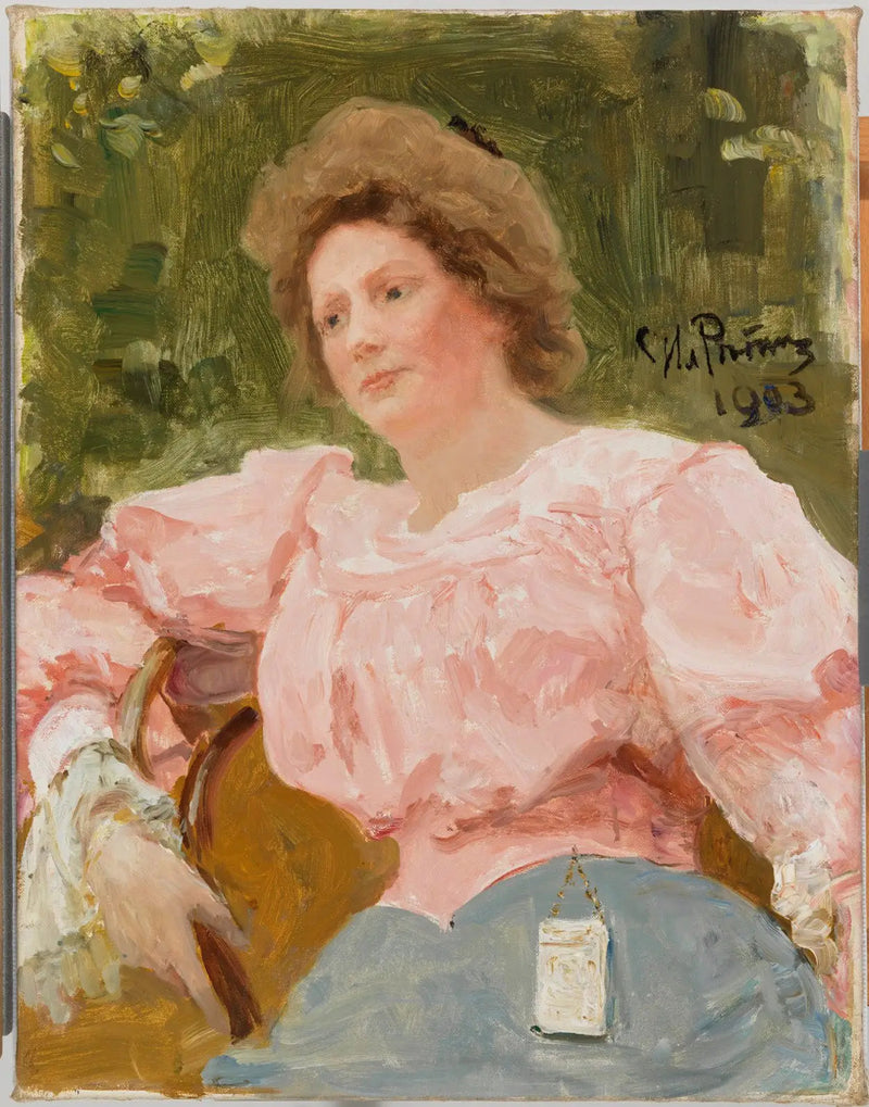Junge Frau in Rosa - Ilya Repin