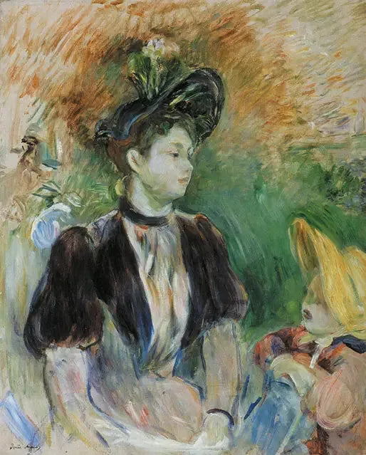 Junge Frau und Kind - Berthe Morisot