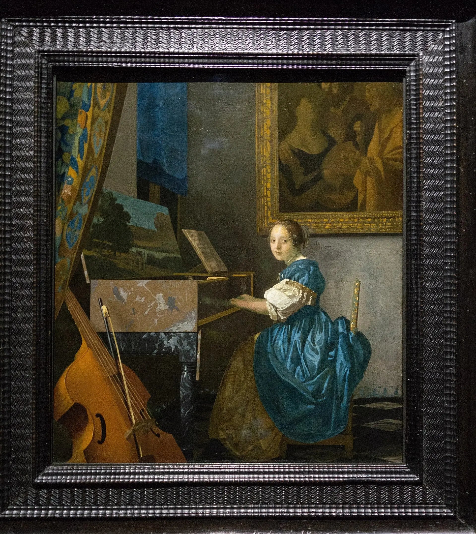 Jeune Femme jouant du virginal - Johannes Vermeer image 2 reproduction réalisée par Alpha Reproduction