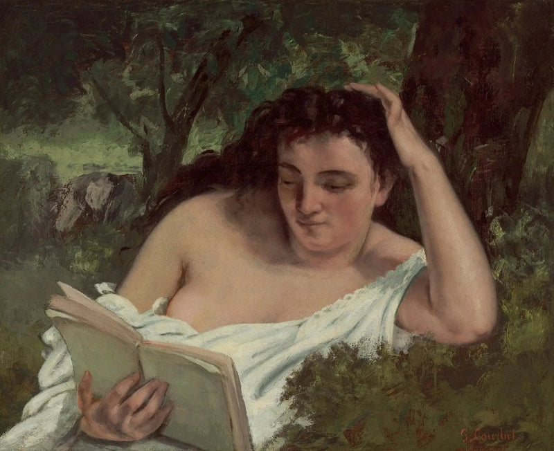 Junge Frau beim Lesen - Gustave Courbet