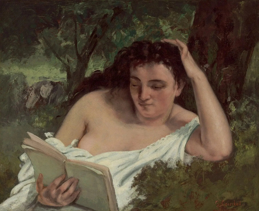Junge Frau beim Lesen - Gustave Courbet