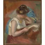 Junge Frau beim Lesen - Pierre-Auguste Renoir