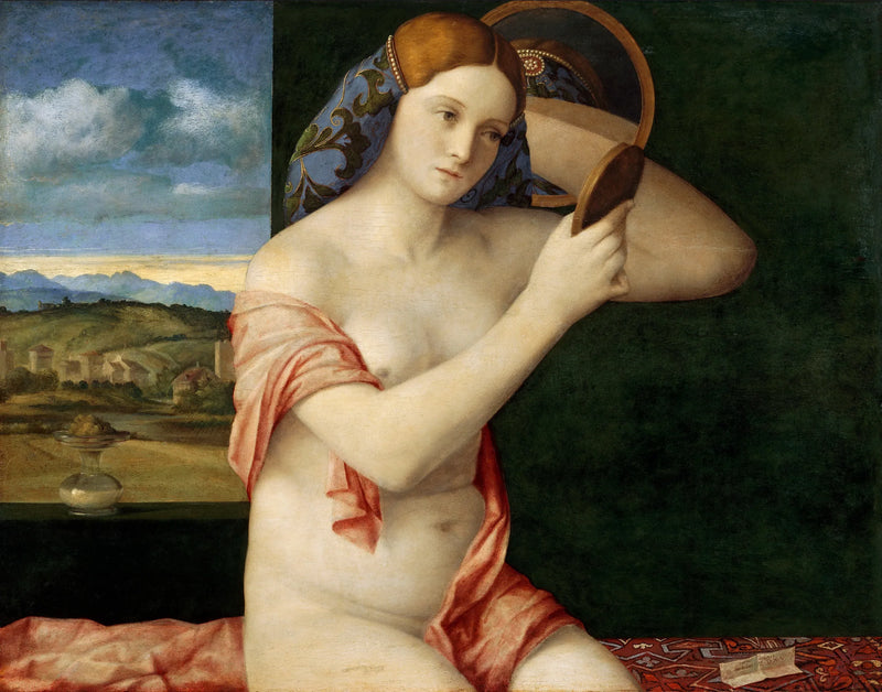 Nackte junge Frau im Spiegel - Giovanni Bellini