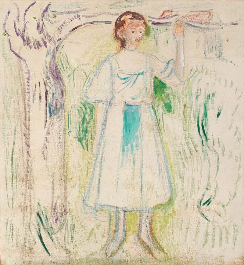 Junge Frau unter einem Baum - Edvard Munch