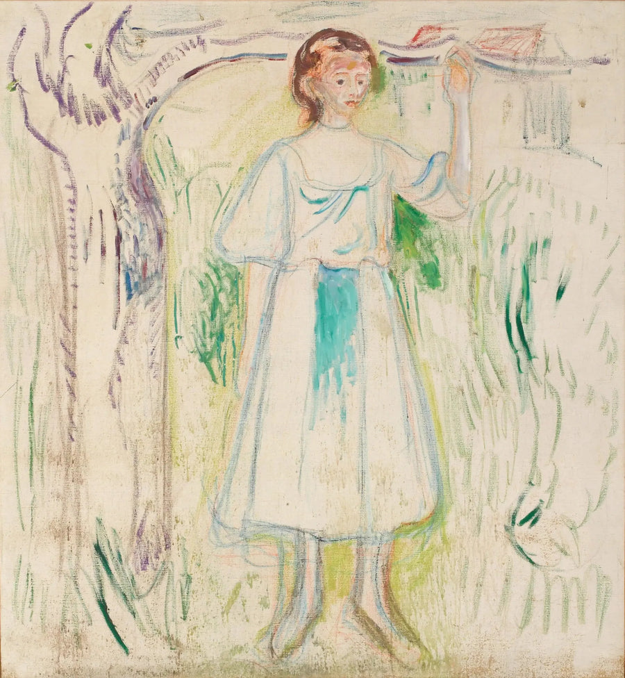 Junge Frau unter einem Baum - Edvard Munch