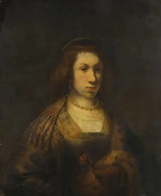 Junge Frau mit einer Nelke - Rembrandt