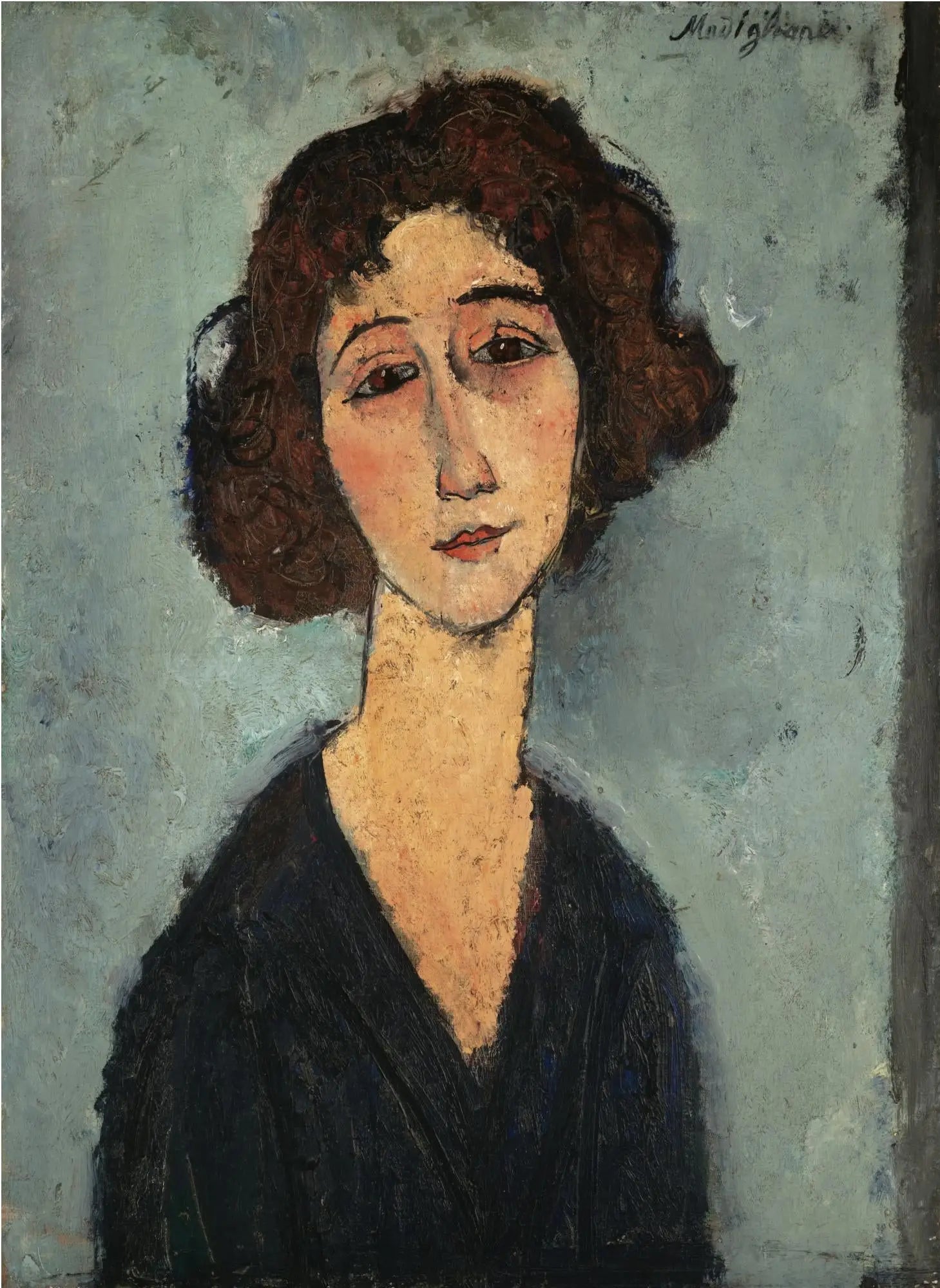 Jeune Femme (Totote de la Gaîté) - Amedeo Modigliani image 1 copie peinte à la main à l’huile