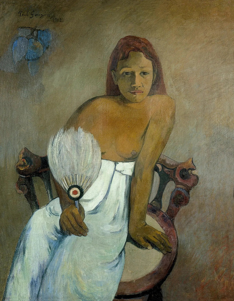 Junges Mädchen mit Fächer - Paul Gauguin