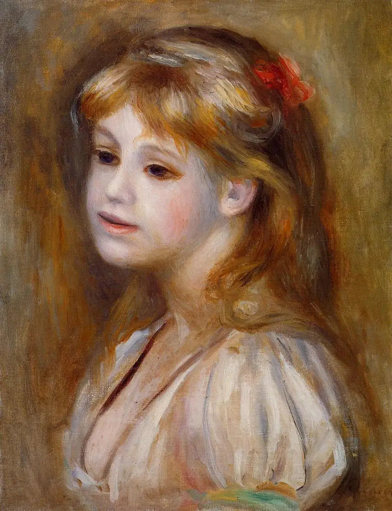 Mädchen mit roter Blume - Pierre-Auguste Renoir