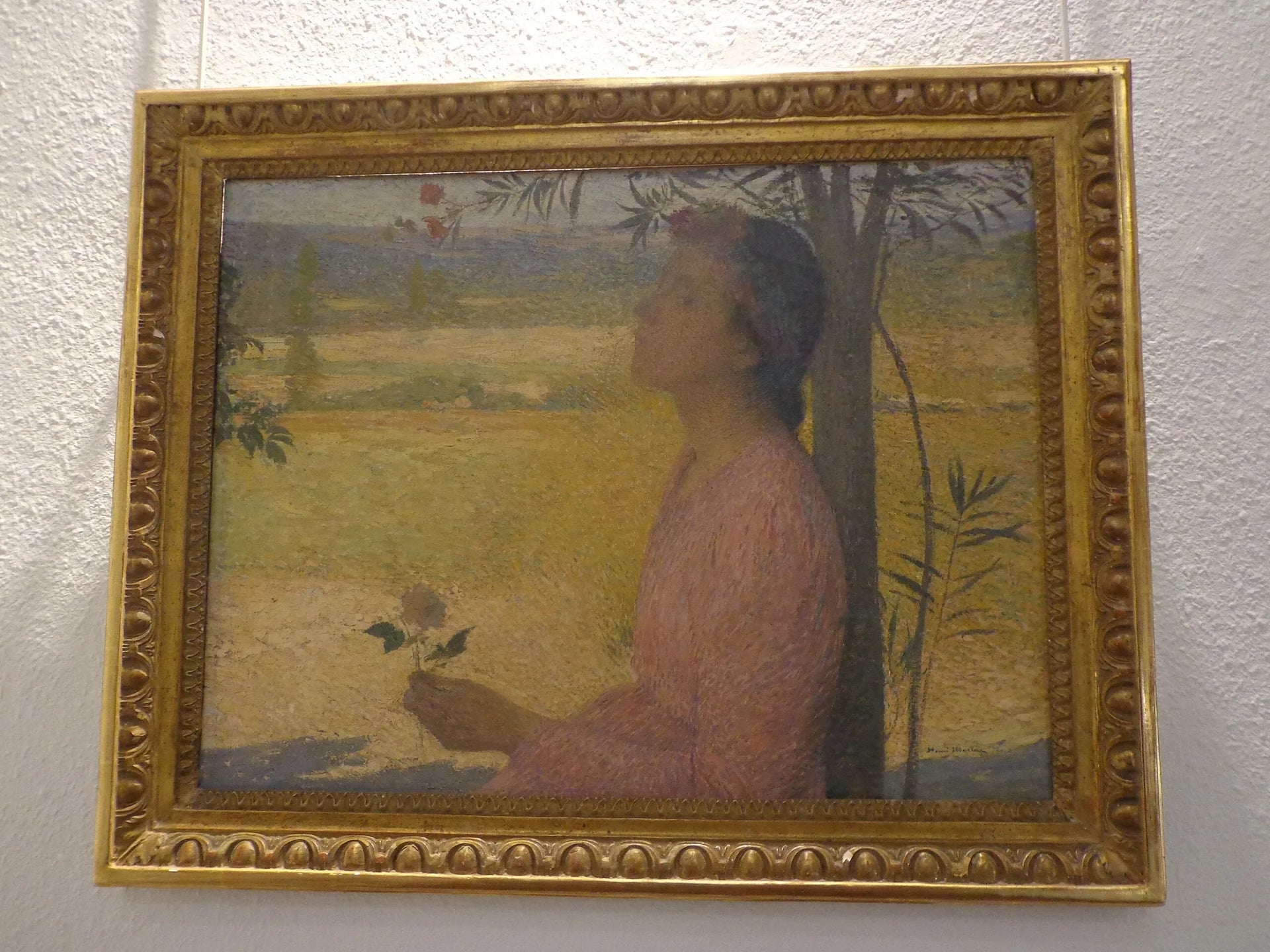 Jeune fille à la rose - Henri-Jean Guillaume Martin image 1 tableau peint à l’huile sur toile