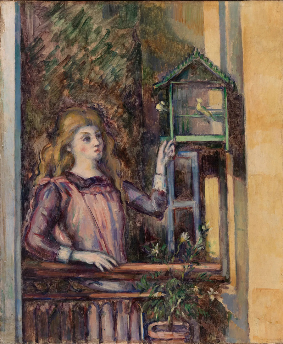 Junges Mädchen im Vogelhaus - Paul Cézanne