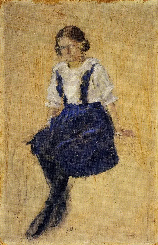 Jeune Fille assise - Edvard Munch image 1 tableau peint à l’huile sur toile