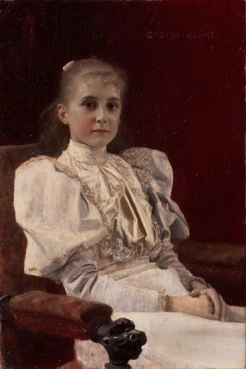 Junges Mädchen sitzend - Gustav Klimt