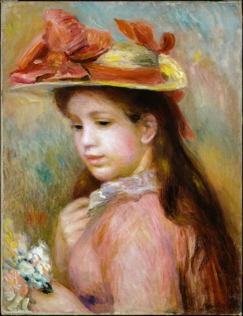 Junges Mädchen mit Hut - Pierre-Auguste Renoir