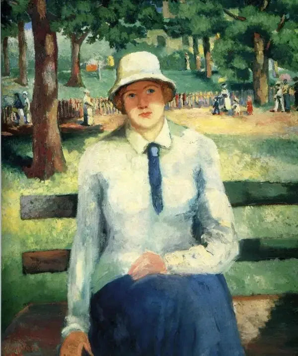 Junge Frau ohne Arbeit (rotes Mädchen) - Kazimir Malevich