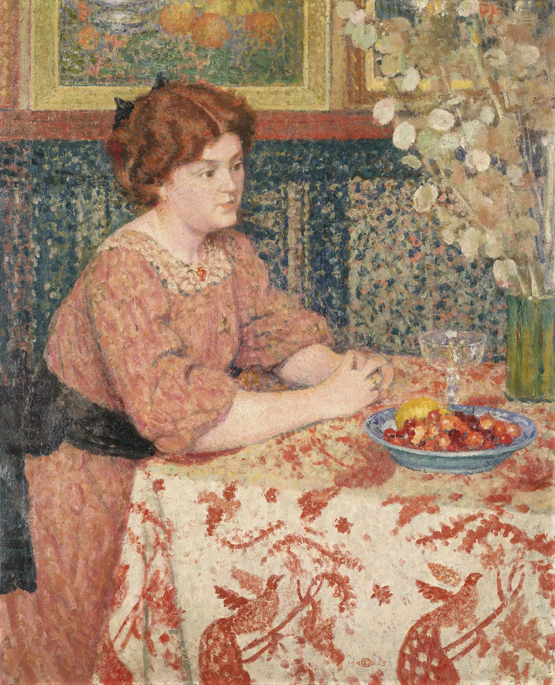 Junges Mädchen mit Kirschen - Georges Lemmen