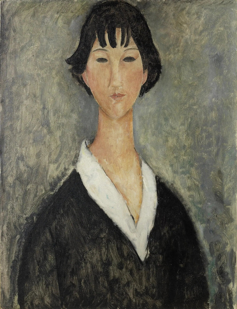 Mädchen mit schwarzen Haaren - Amedeo Modigliani