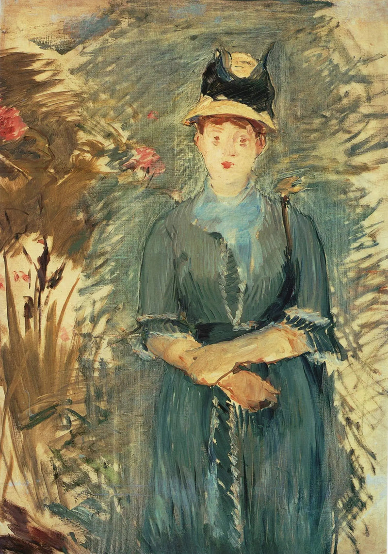 Mädchen in den Blumen - Édouard Manet
