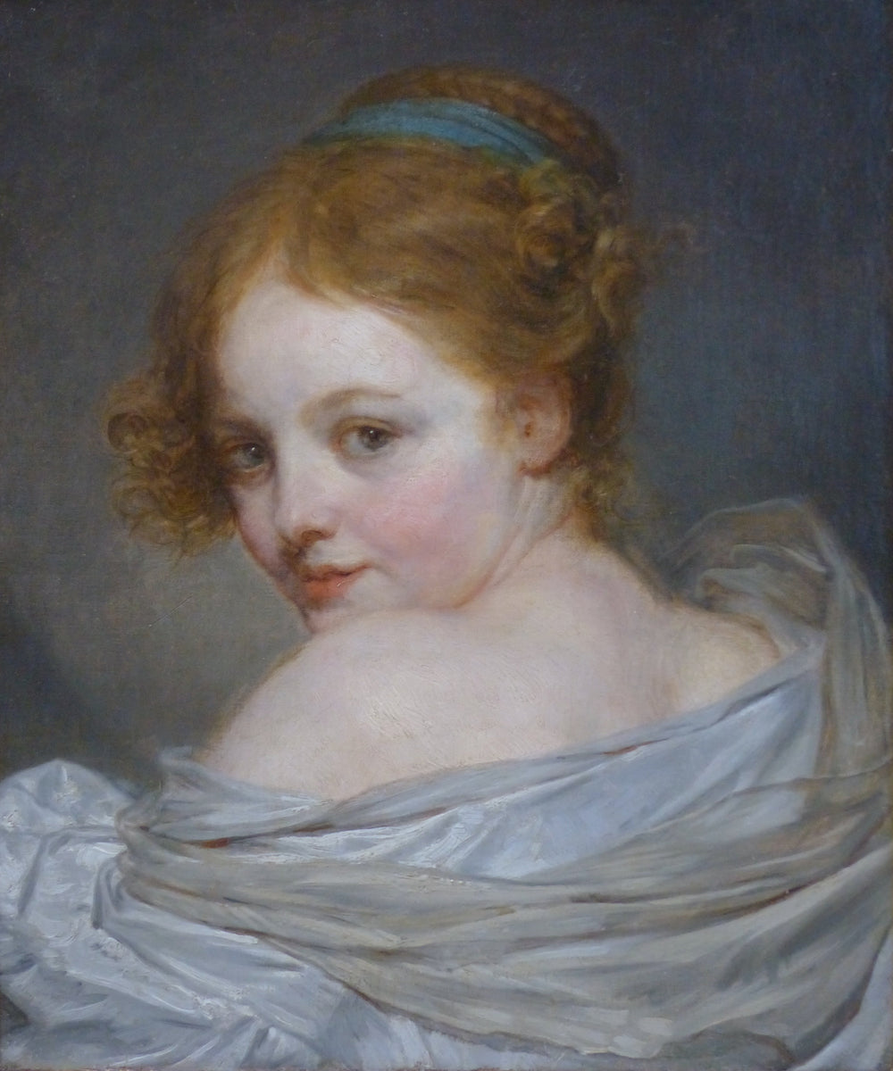 Jeune-fille de dos - Jean-Baptiste Greuze image 1 reproduction d’œuvre d’art à l’huile