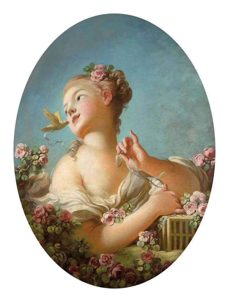 Junge Mädchen befreit einen Vogel aus seinem Käfig - Jean-Honoré Fragonard