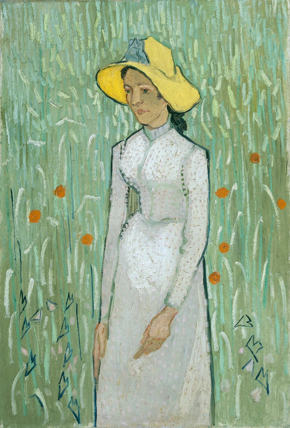 Jeune Fille en blanc - Vincent van Gogh image 1 copie peinte à la main à l’huile