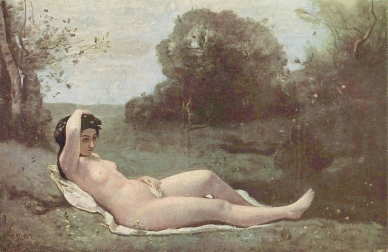 Junge Frau in Grün - Jean-Baptiste Camille Corot