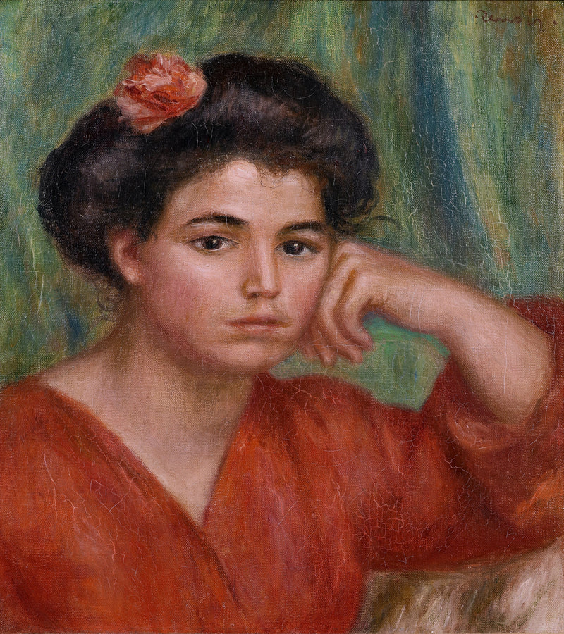 Junges Mädchen mit der Rose - Pierre-Auguste Renoir
