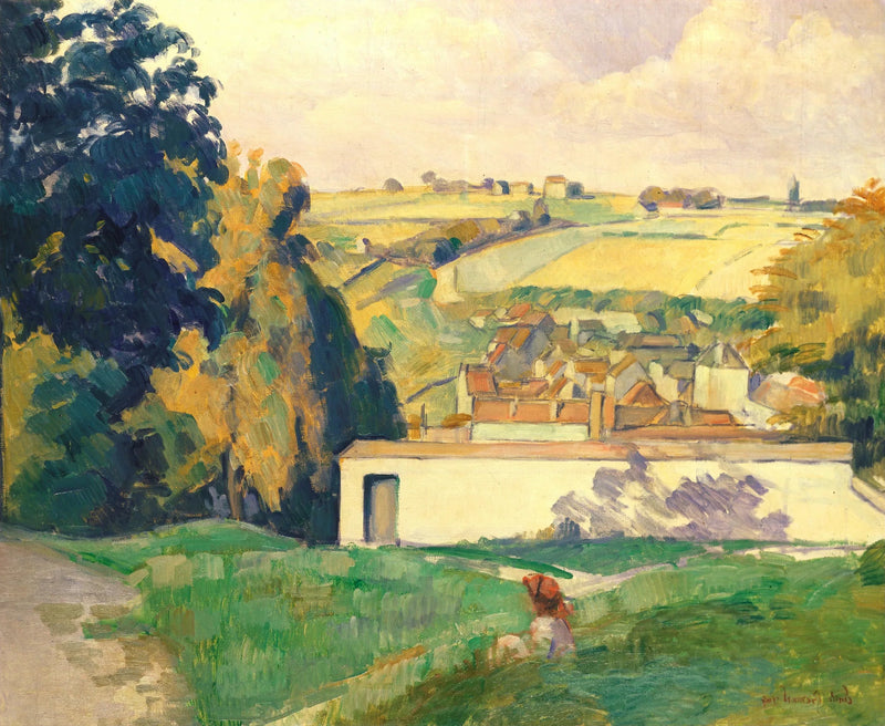 Junge Frau auf dem Hügel - Émile Bernard
