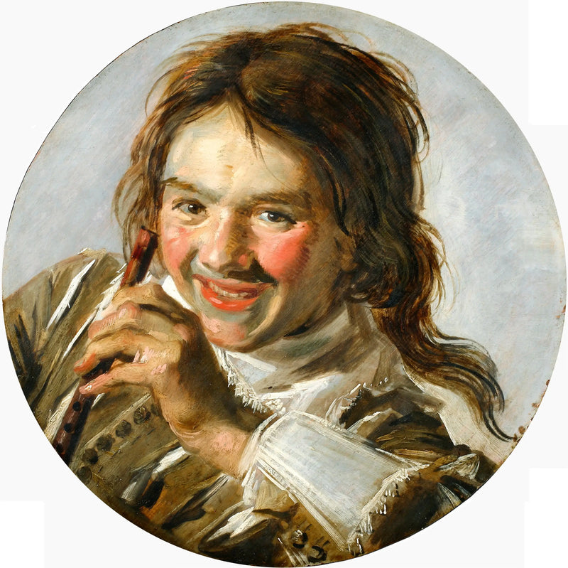 Junge Junge lachend mit einer Flöte - Frans Hals