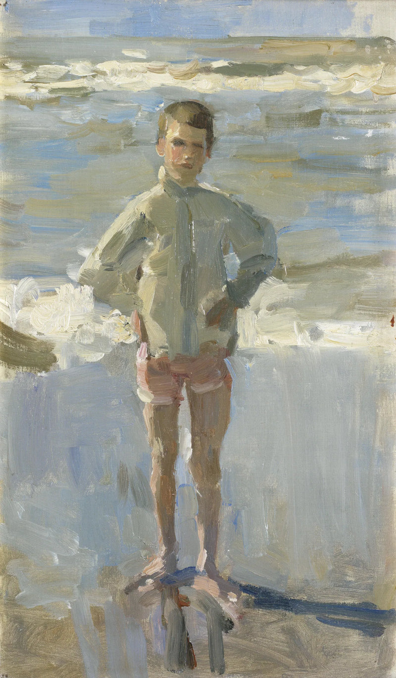 Kleiner Junge am Strand – Isaac Israel