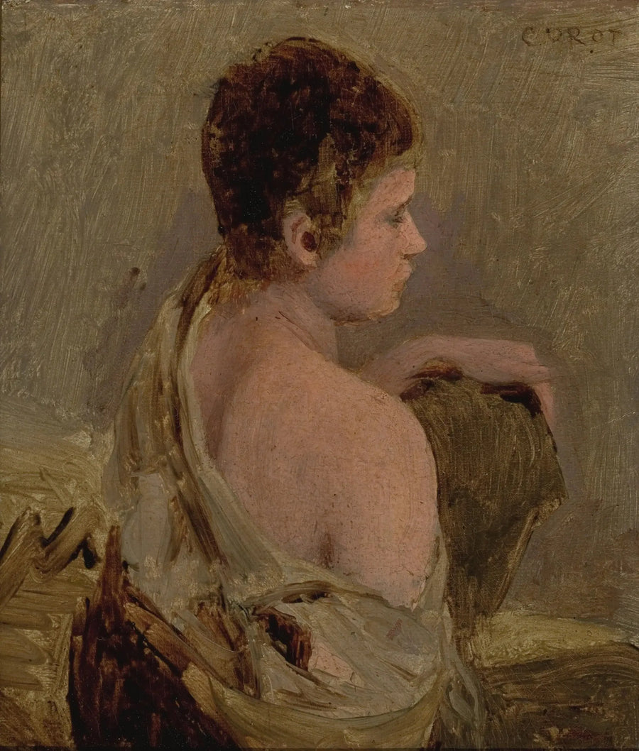 Junger Mann mit nackter Schulter - Jean-Baptiste Camille Corot