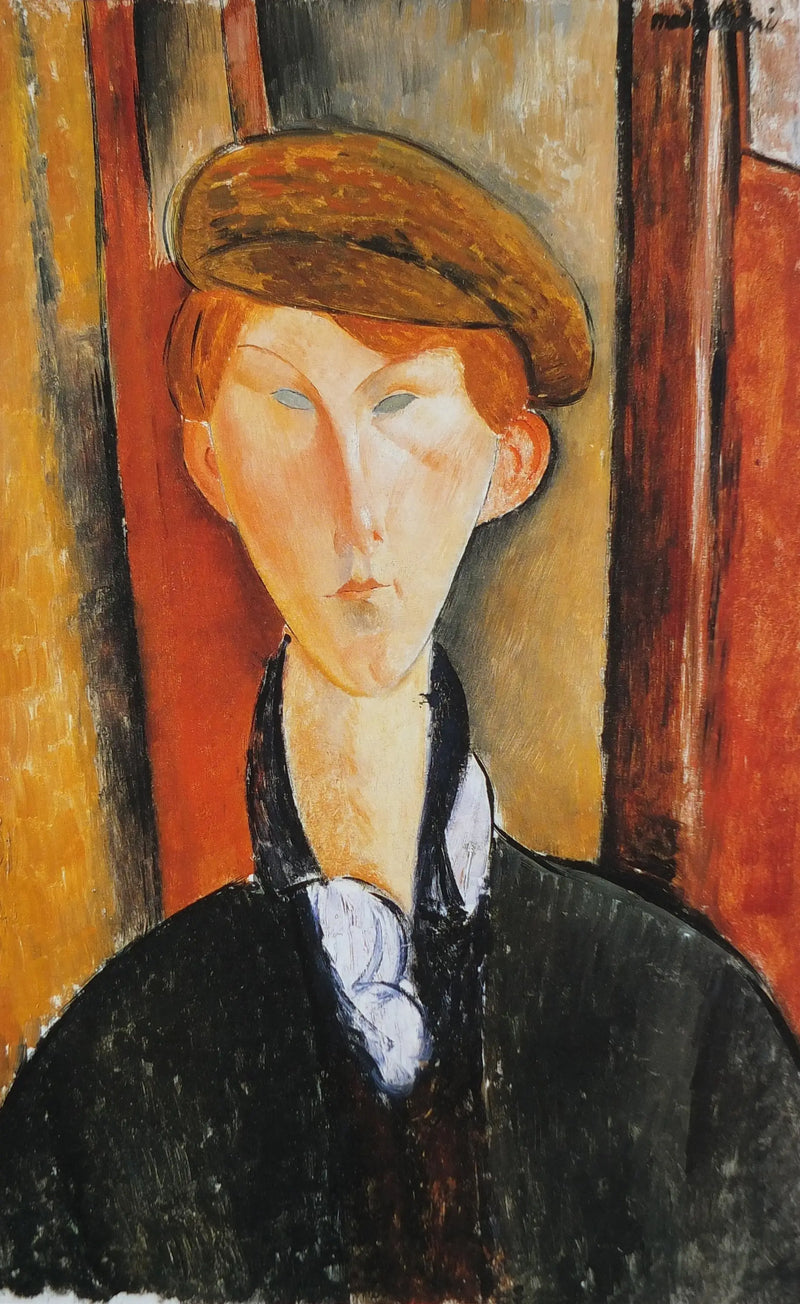 Junger Mann mit Schirmmütze - Amedeo Modigliani