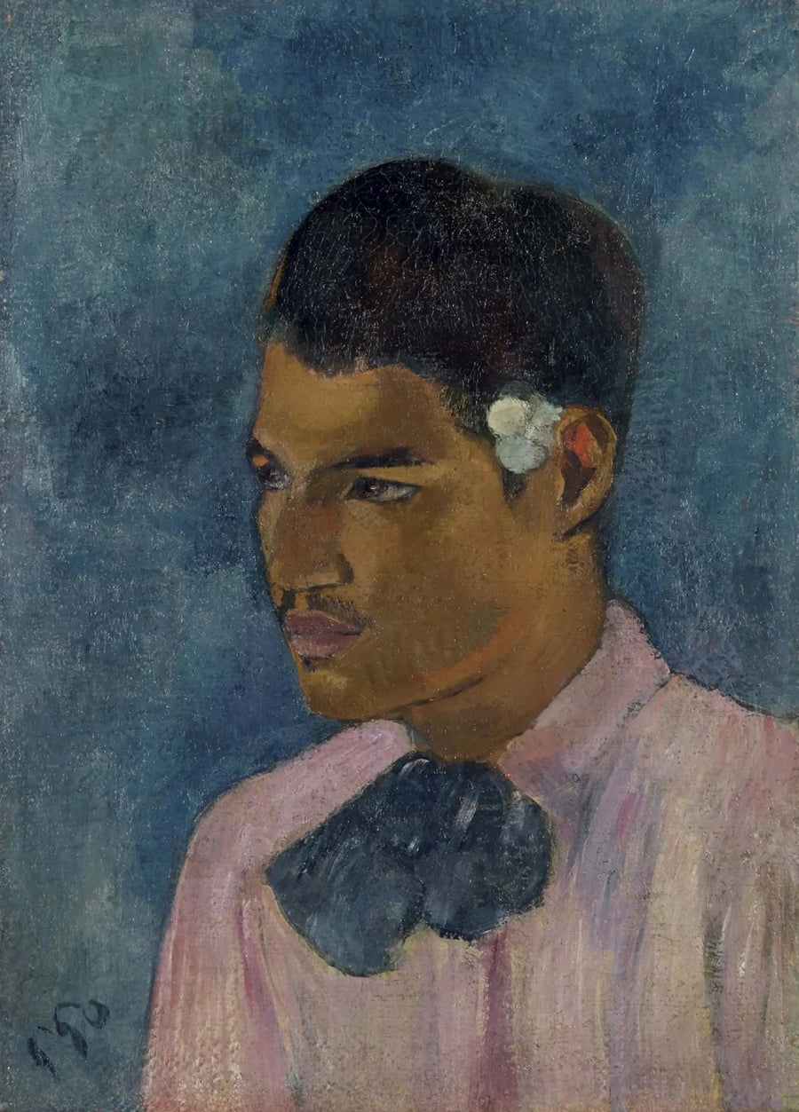 Junger Mann mit der Blume - Paul Gauguin