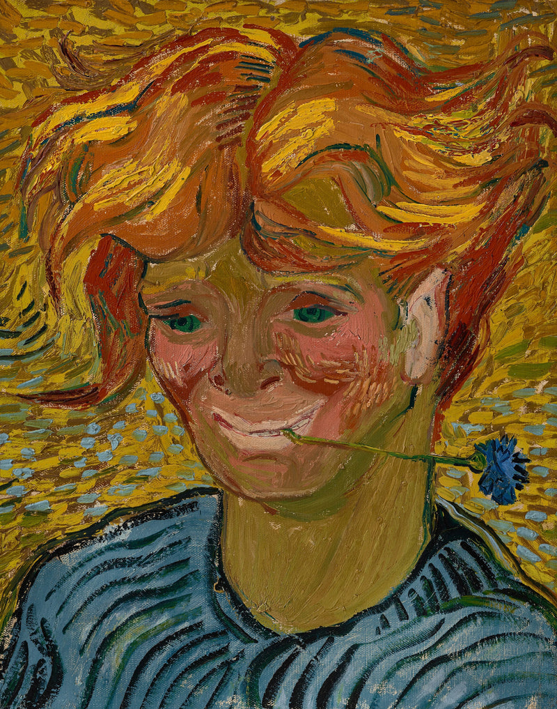 Junger Mann mit Kornblume - Vincent van Gogh