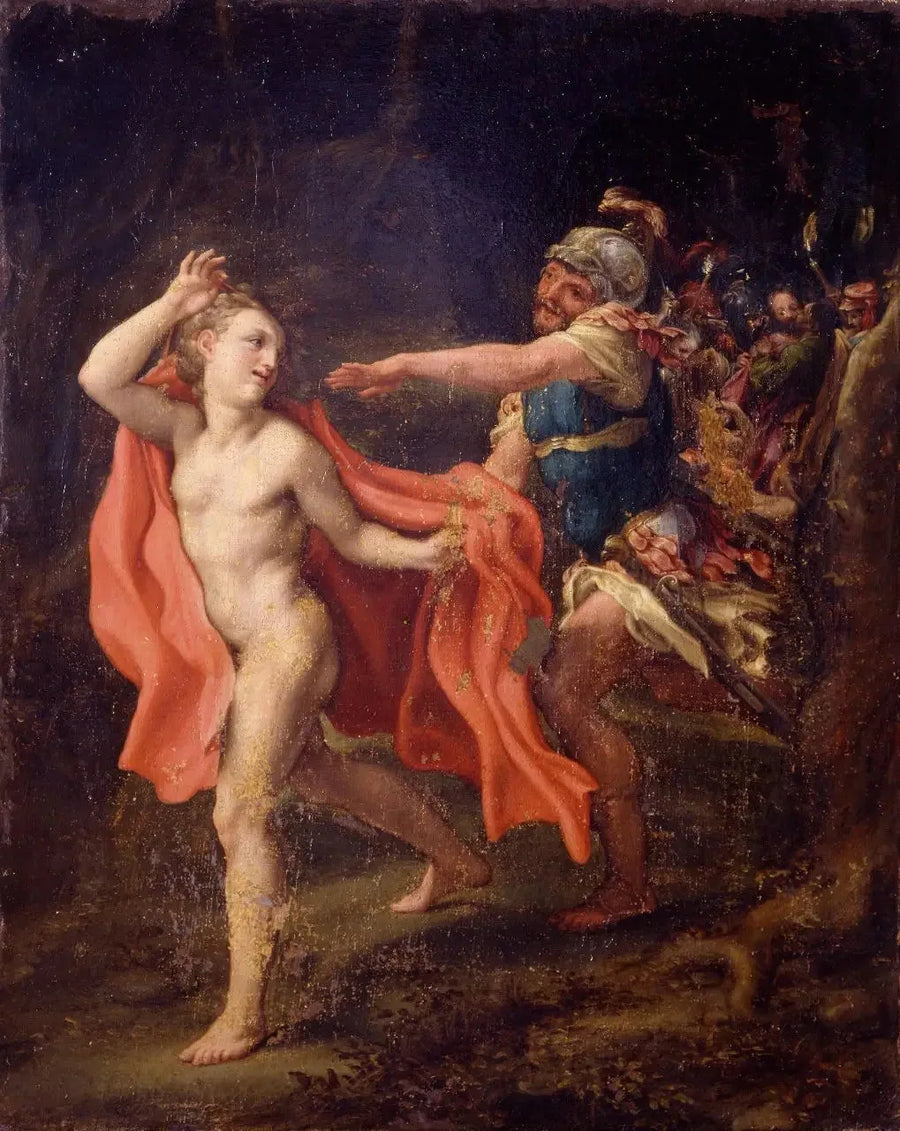 Junger Mann, der vor der Gefangennahme Christi flieht - Antonio da Correggio