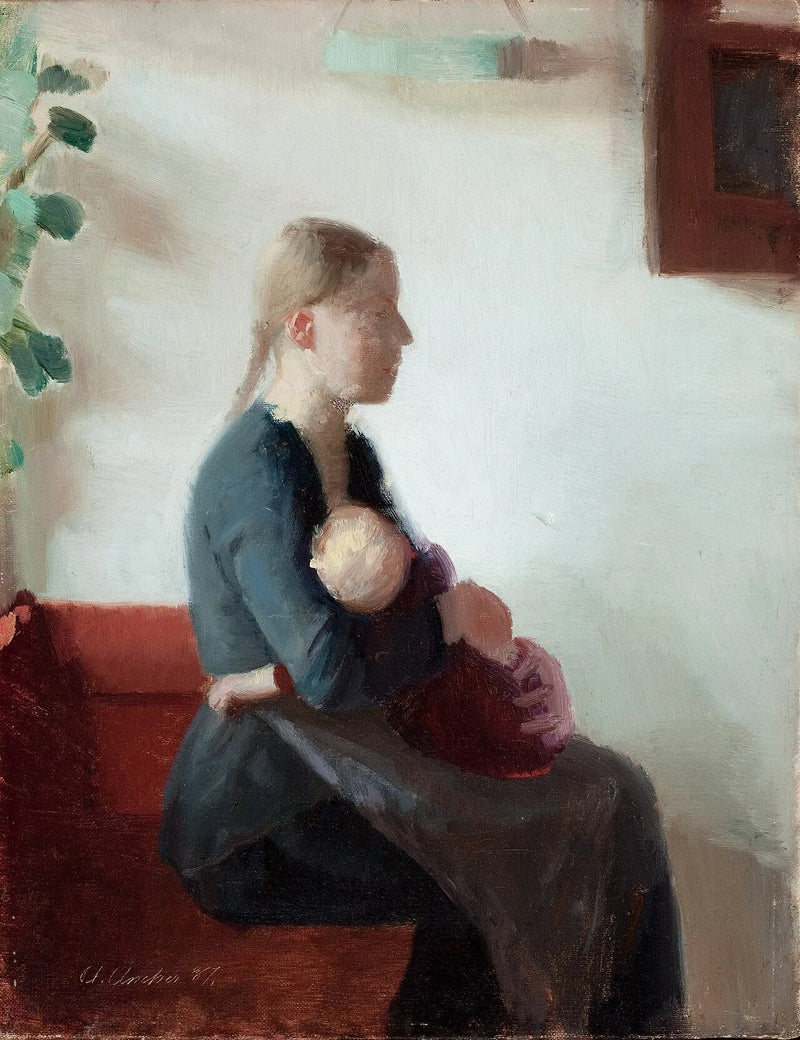 Junge Mutter mit ihrem Kind - Anna Ancher