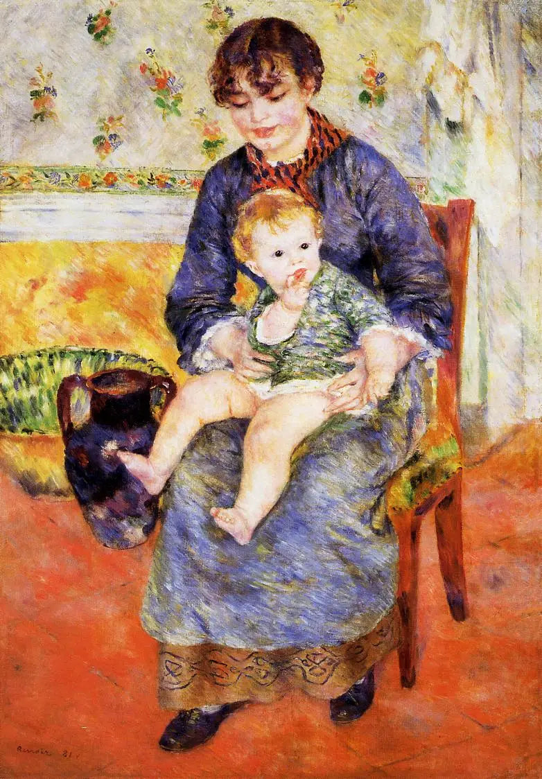 Junge Mutter - Pierre-Auguste Renoir