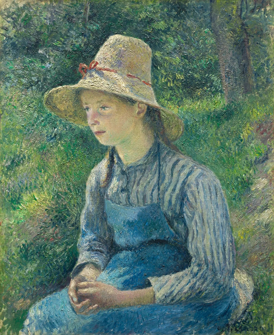 Junge Bäuerin mit Strohhut - Camille Pissarro